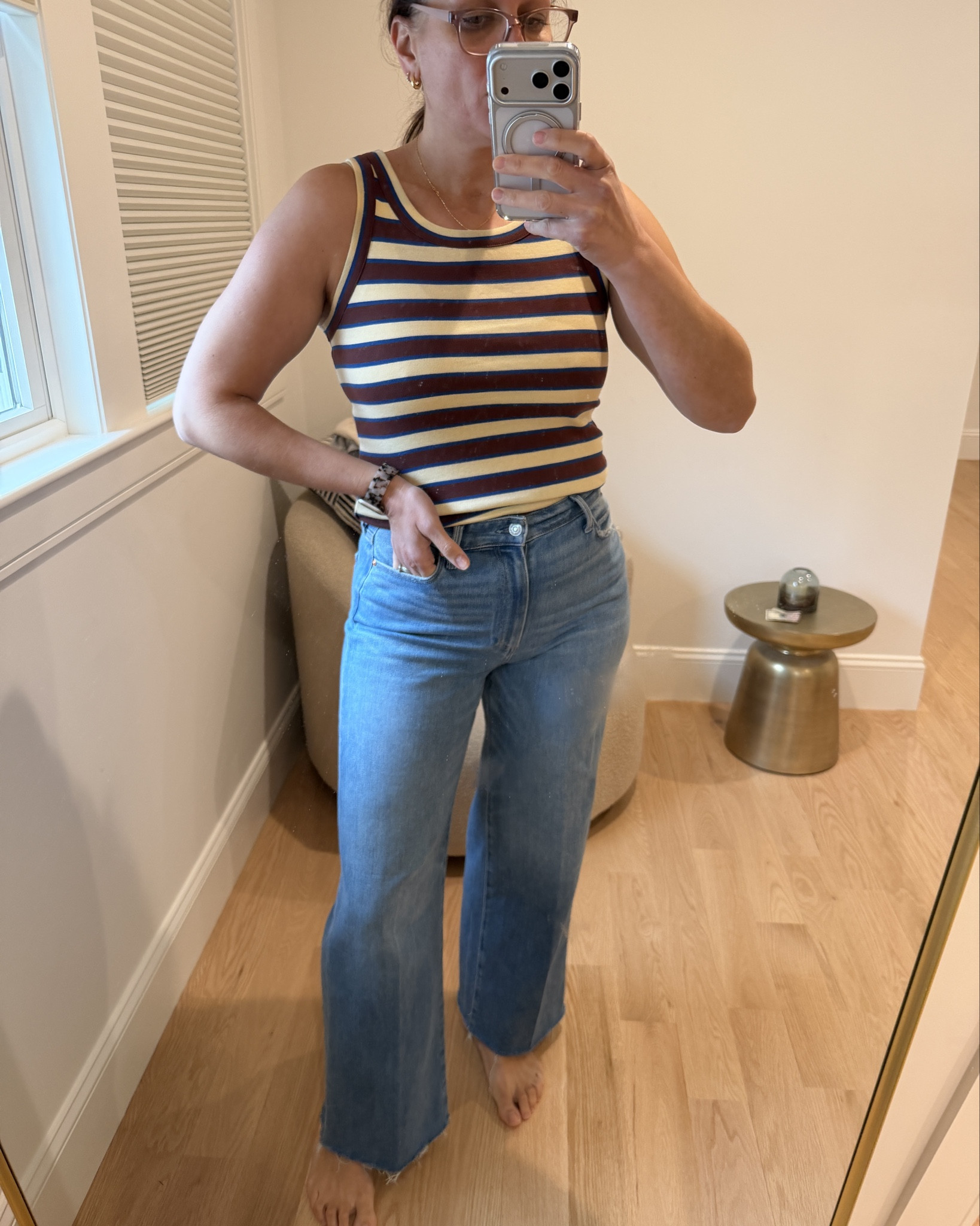 Viral jeans flattering on all.  These are on sale!!  Wearing a size 29.  

#LTKSaleAlert #LTKMidsize #LTKOver40