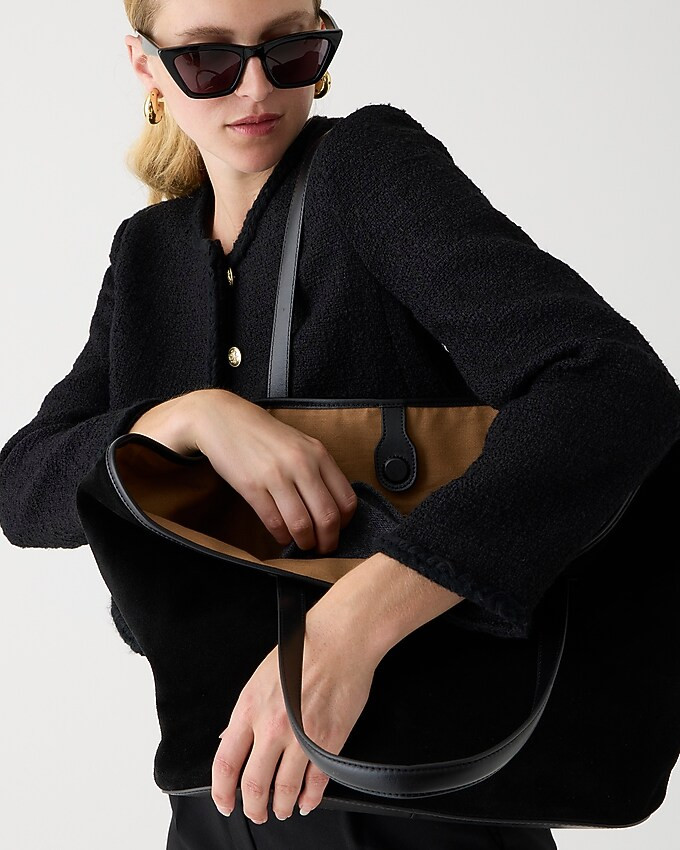 Berkeley tote in leather and suede | J. Crew US