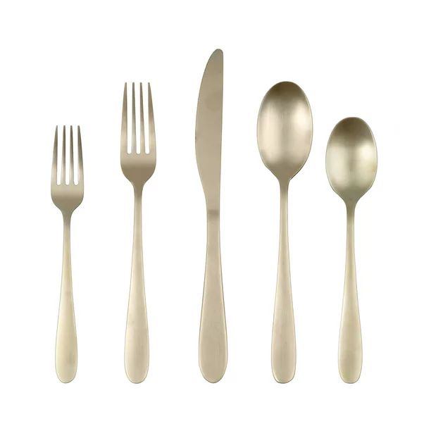 Cambridge Silversmiths Byram Champagne Satin 20-Piece Flatware Set, Service for 4 - Walmart.com | Walmart (US)