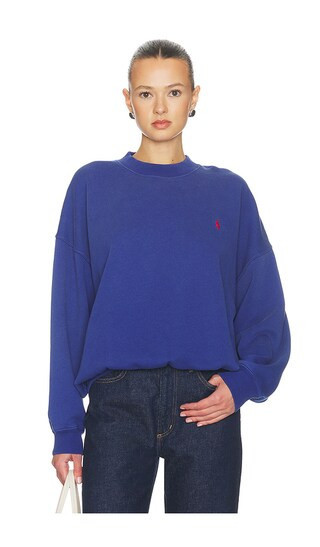 Polo Ralph Lauren Arctic Fleece Crewneck Sweater in Blue. - size XXS | Revolve Clothing (Global)