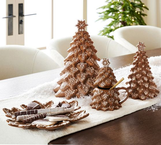 Gingerbread Snowflake Stoneware Platter | Pottery Barn (US)