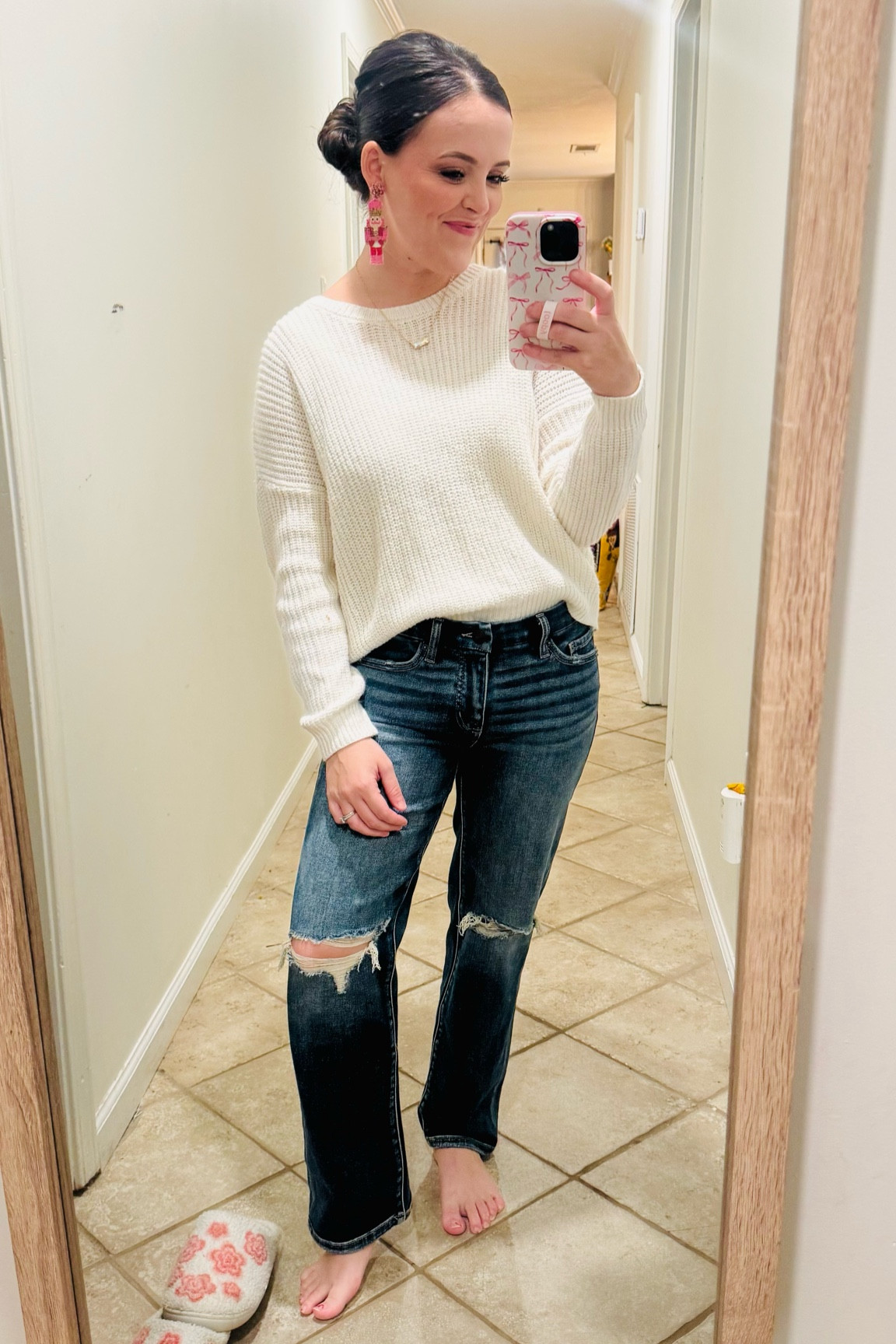 The best, comfiest dark denim! I’m 5’1” and 125 lbs for reference on sizing! 

#LTKGiftGuide #LTKFindsUnder100 #LTKHoliday