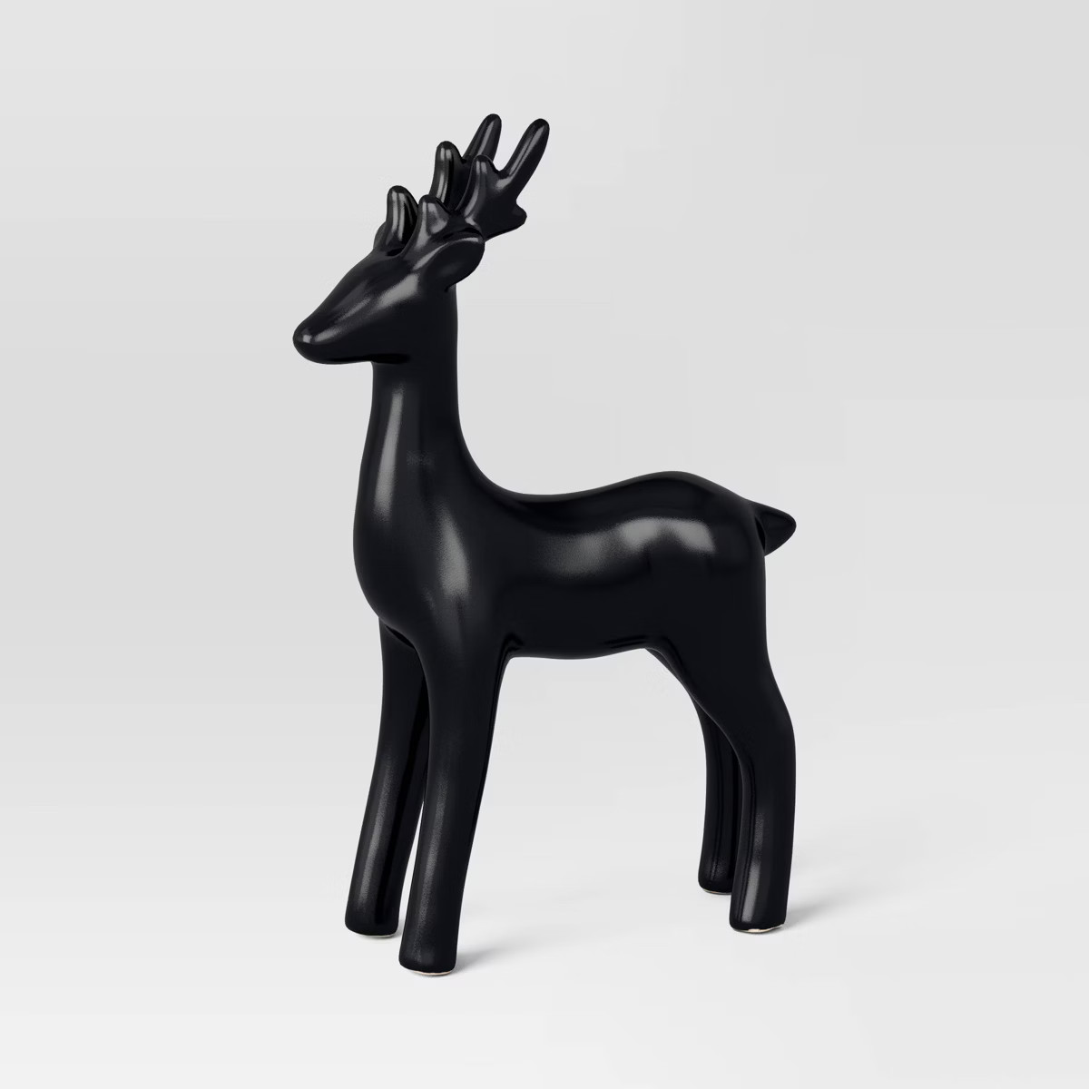 Ceramic Standing Deer Christmas Animal Figurine - Wondershop™ Black | Target