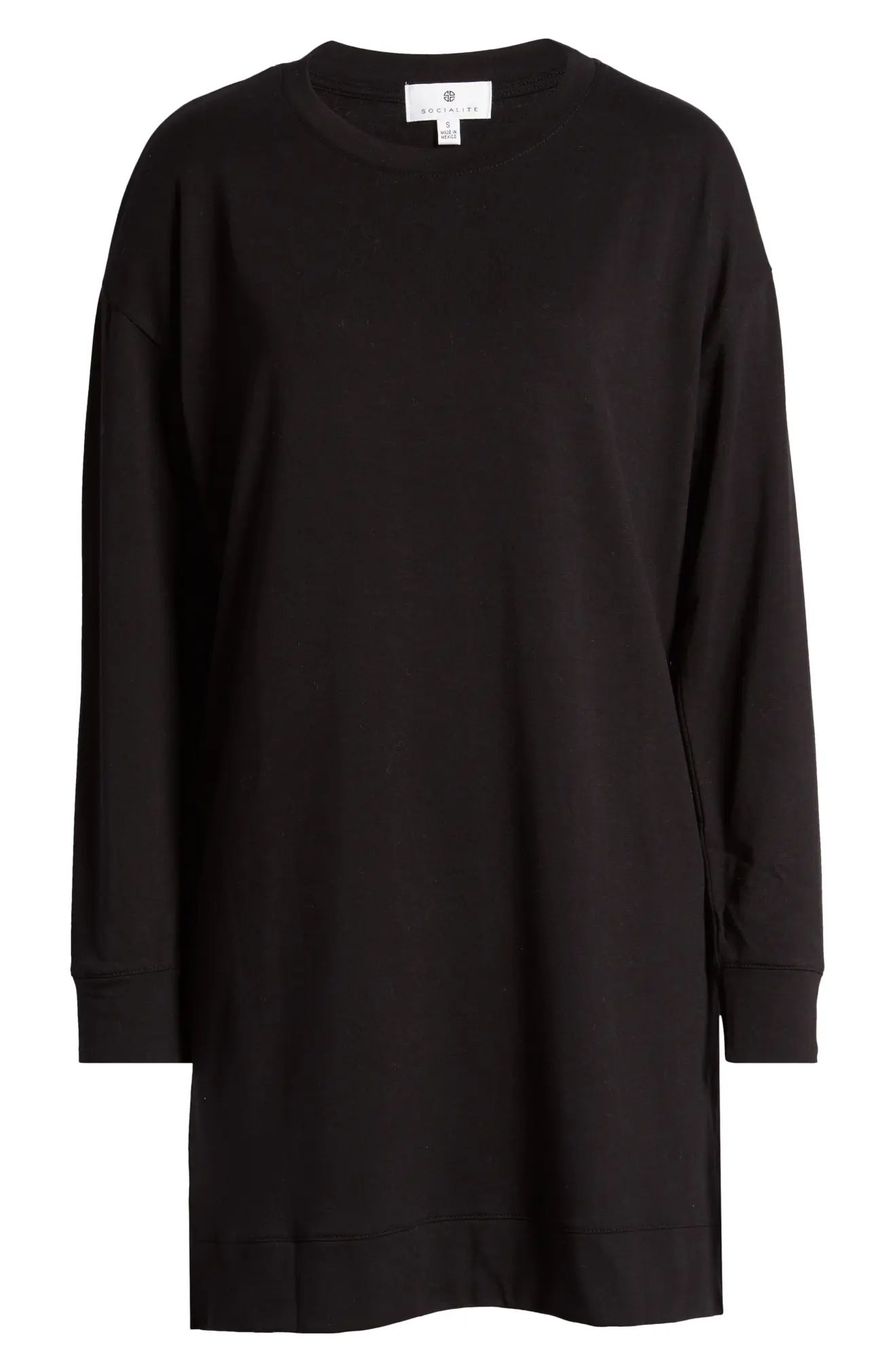 Long Sleeve Sweatshirt Minidress | Nordstrom