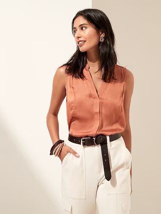 Satin Sleeveless Shirt | Banana Republic (US)