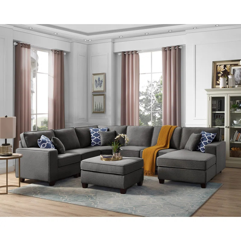 Wyrick 7 - Piece Upholstered Sectional | Wayfair North America