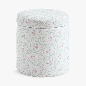 Hill House Home Round Storage Ottoman | Pottery Barn Teen