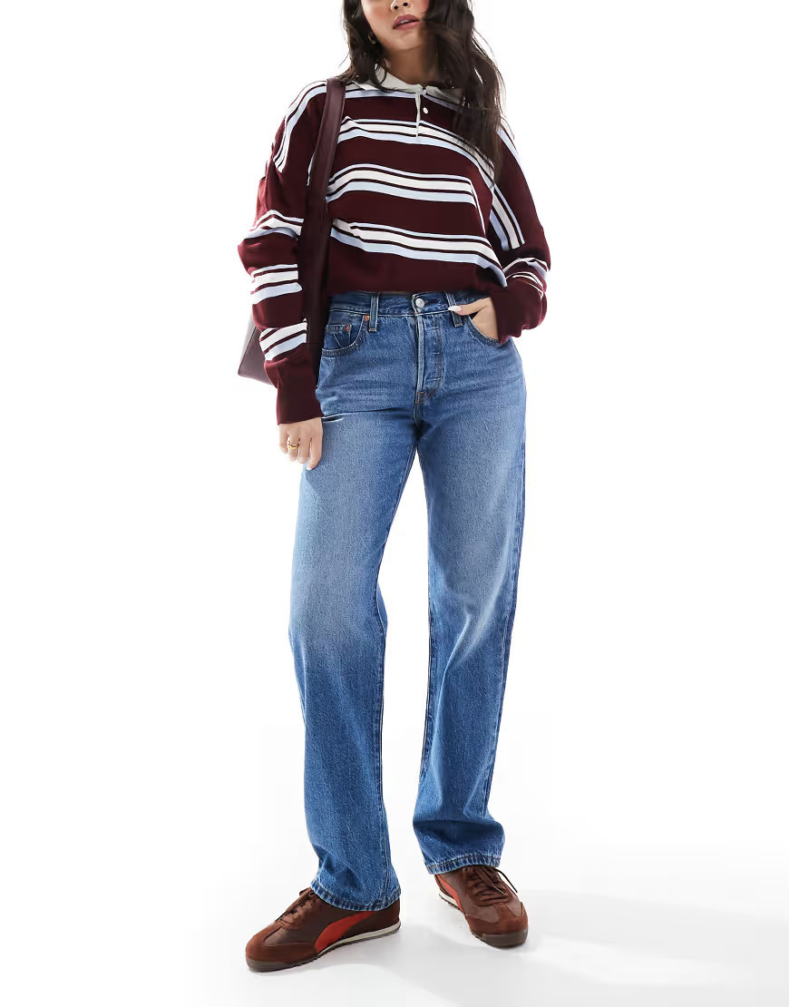 Levi's 501 '90s light weight denim jeans in mid blue | ASOS (Global)