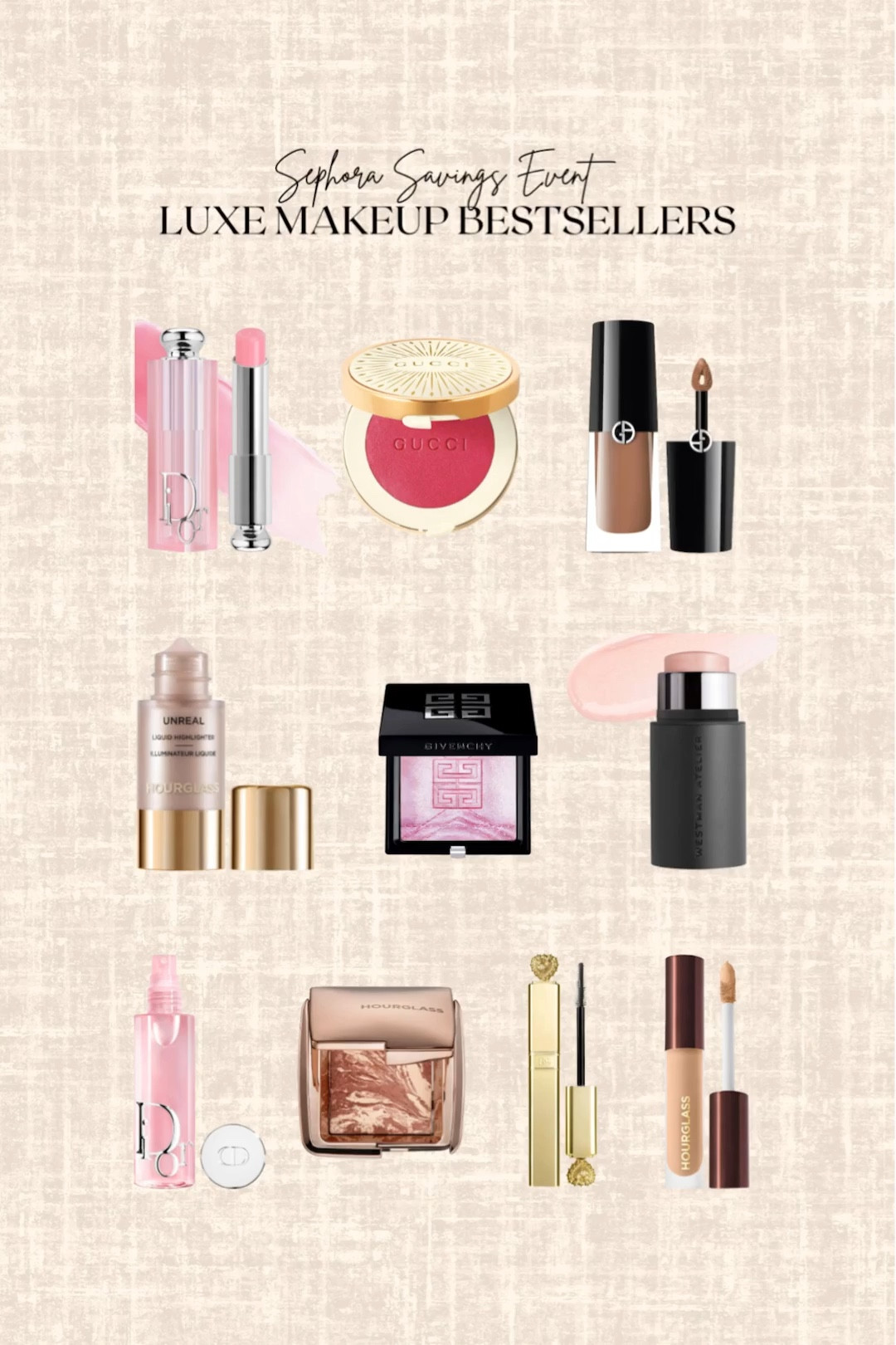 Sephora Savings Event! Luxe Makeup Bestsellers on Sale. Use code SPRINGSALE 

Blush, concealer, setting spray, eyeshadow, lip gloss, mascara 

#LTKBeauty #LTKSeasonal #LTKSaleAlert