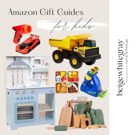 Amazon gift guide! Such cute kids gifts from Santa! The tonka truck is gray for indoor and outdoor use (my kids have it). The kitchen is super cute for both boys and girls!! And check out the microscope and remote control car. 

#LTKGiftGuide #LTKkids #LTKHoliday