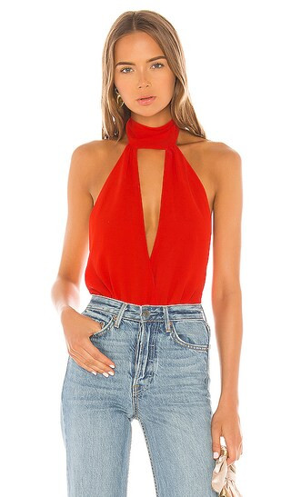 Cairo Bodysuit in Blood Orange | Revolve Clothing (Global)