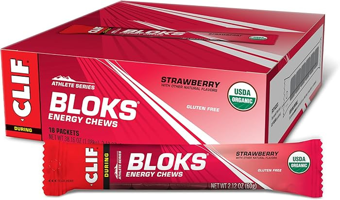 CLIF BLOKS - Strawberry Flavor - Energy Chews - Non-GMO - Plant Based - Fast Fuel for Cycling and... | Amazon (US)