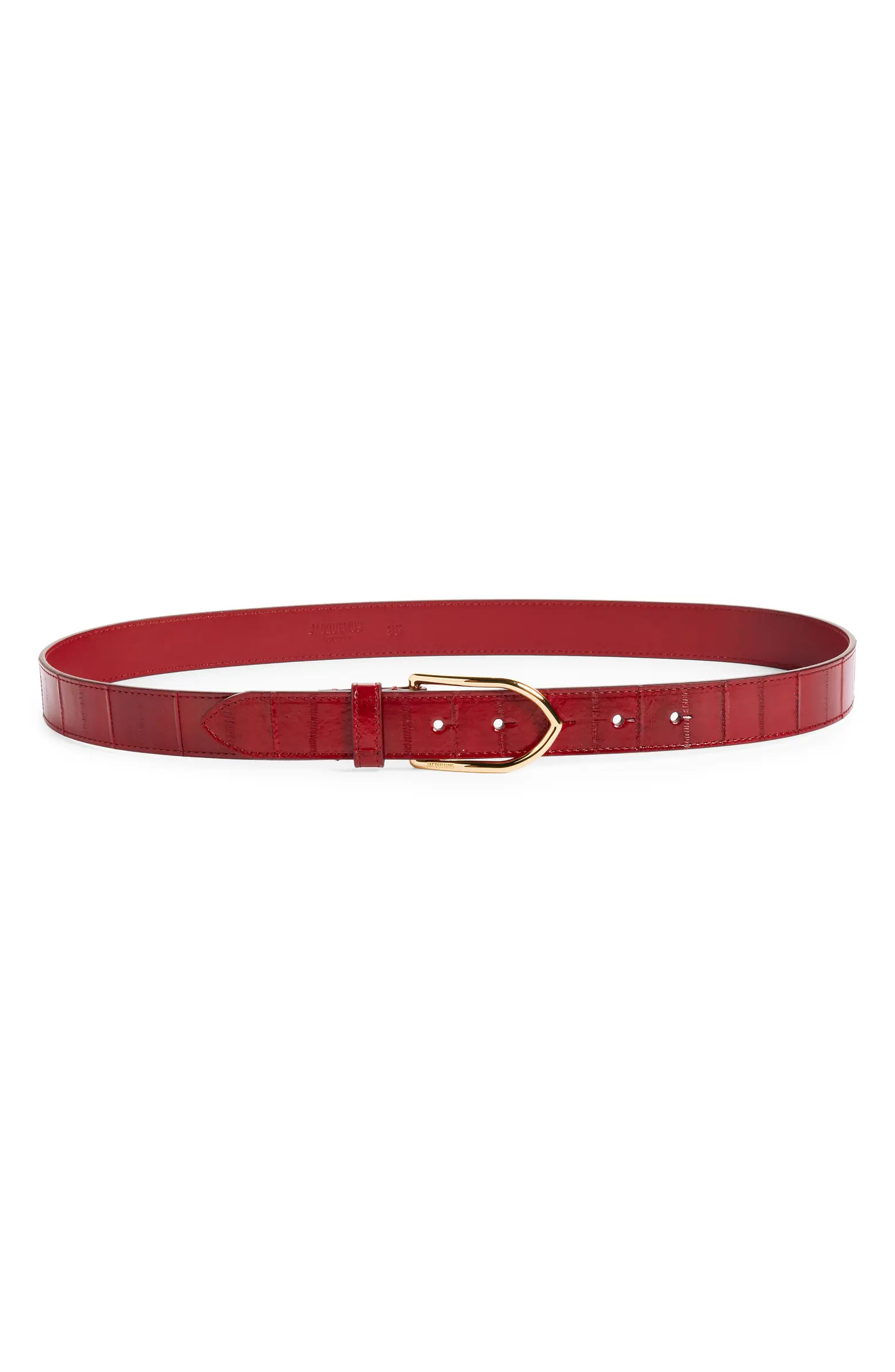 Jacquemus La Ceinture Bambino Skinny Hagfish Leather Belt | Nordstrom | Nordstrom