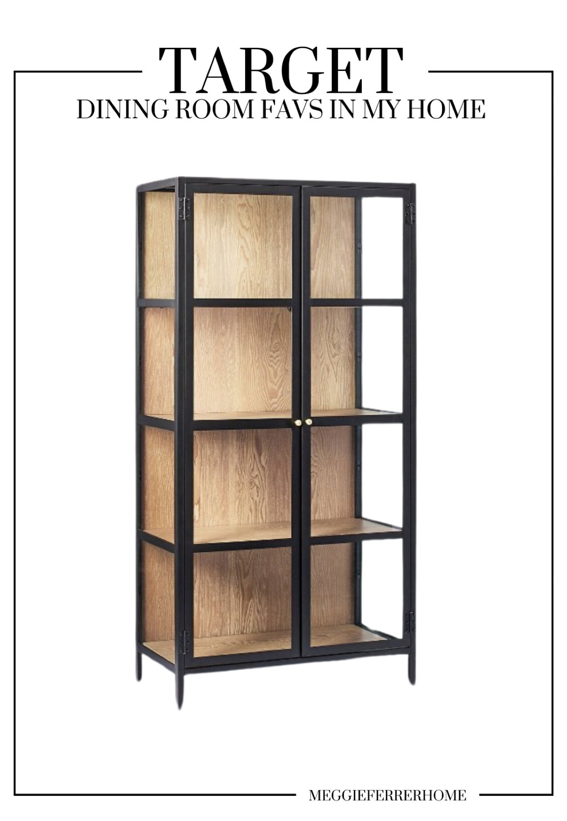Dining Room/ Living Room Glass Cove Cabinet 

#LTKSeasonal #LTKU #LTKHome
