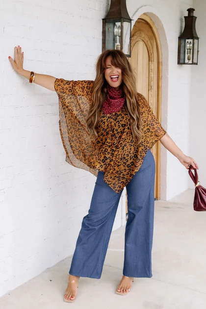 Secret Keeper Leopard Print Poncho | The Willow Tree