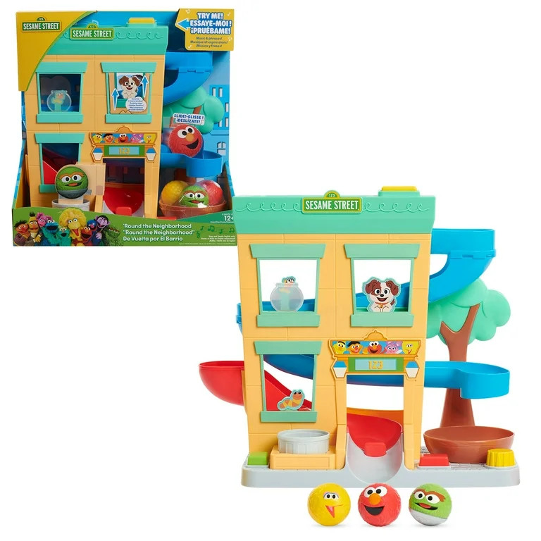 Sesame Street 'Round the Neighborhood 4-piece Ball Drop Playset and Figures, Kids Toys for Ages 1... | Walmart (US)
