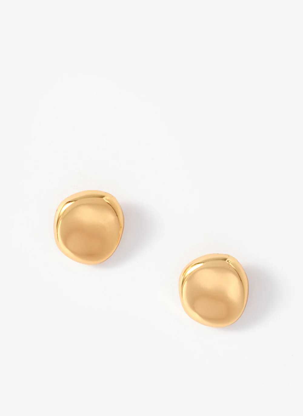 Gold Tone Shiny Stud Earrings | Mint Velvet - US