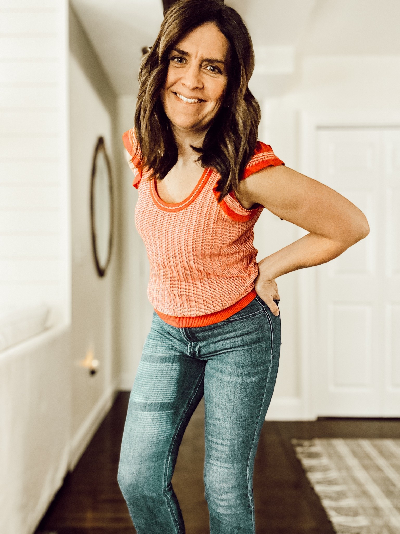 Loving this cozy outfit! Wearing a small tall in the top and 6 long in the jeans both from Old Navy. 

#LTKSaleAlert #LTKFindsUnder50