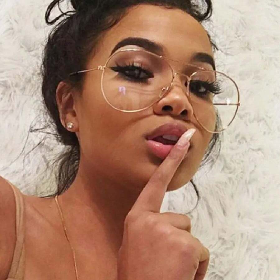 1 Pair Fashion Metal Classic Colorful Retro Aviator Optical Glasses Beach Accessories For Women G... | SHEIN