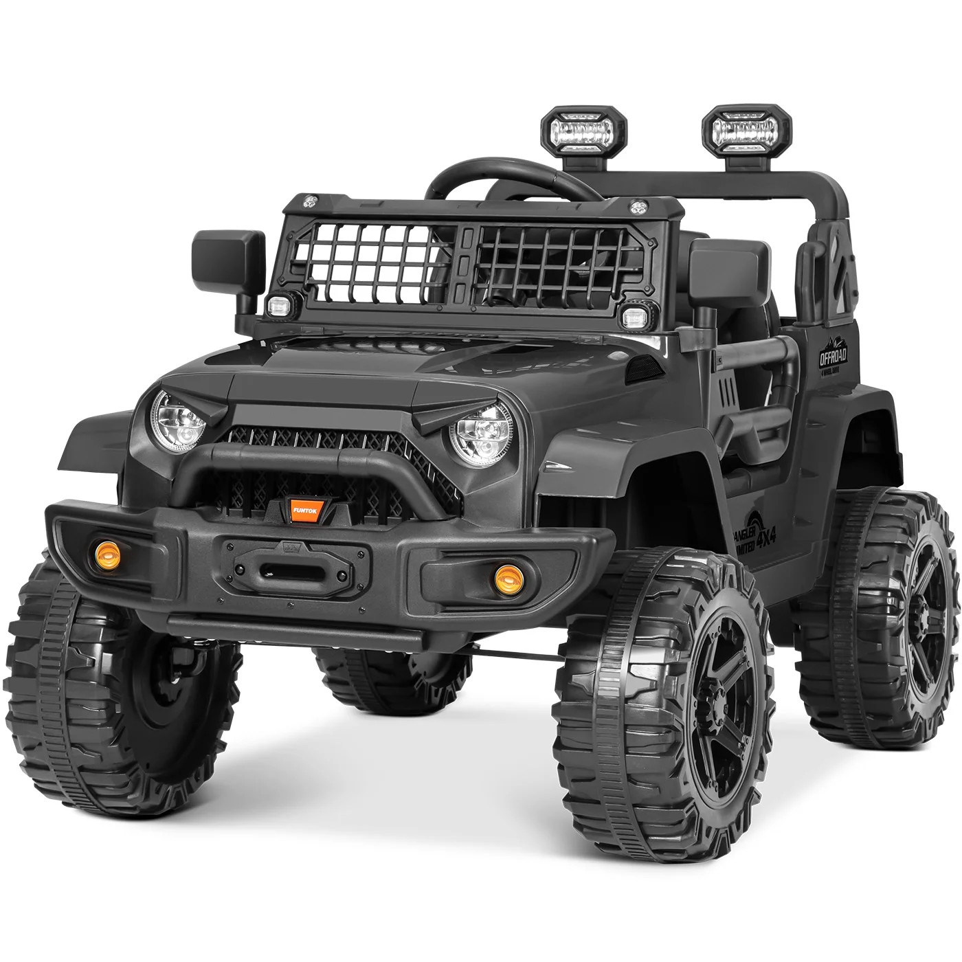 Funtok Kids 12V Electric Ride on Truck Toy Car with Remote Control, Spring Suspension, DIY Sticke... | Walmart (US)