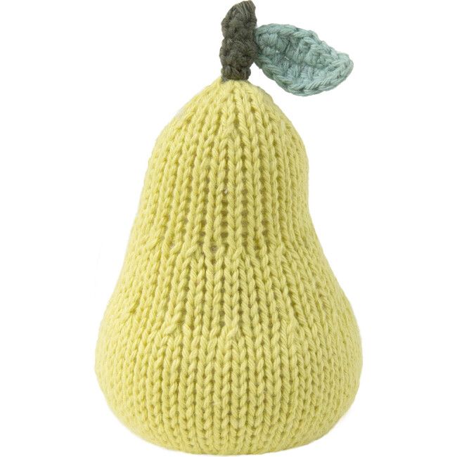 Pear Knit Rattle, Green | Maisonette