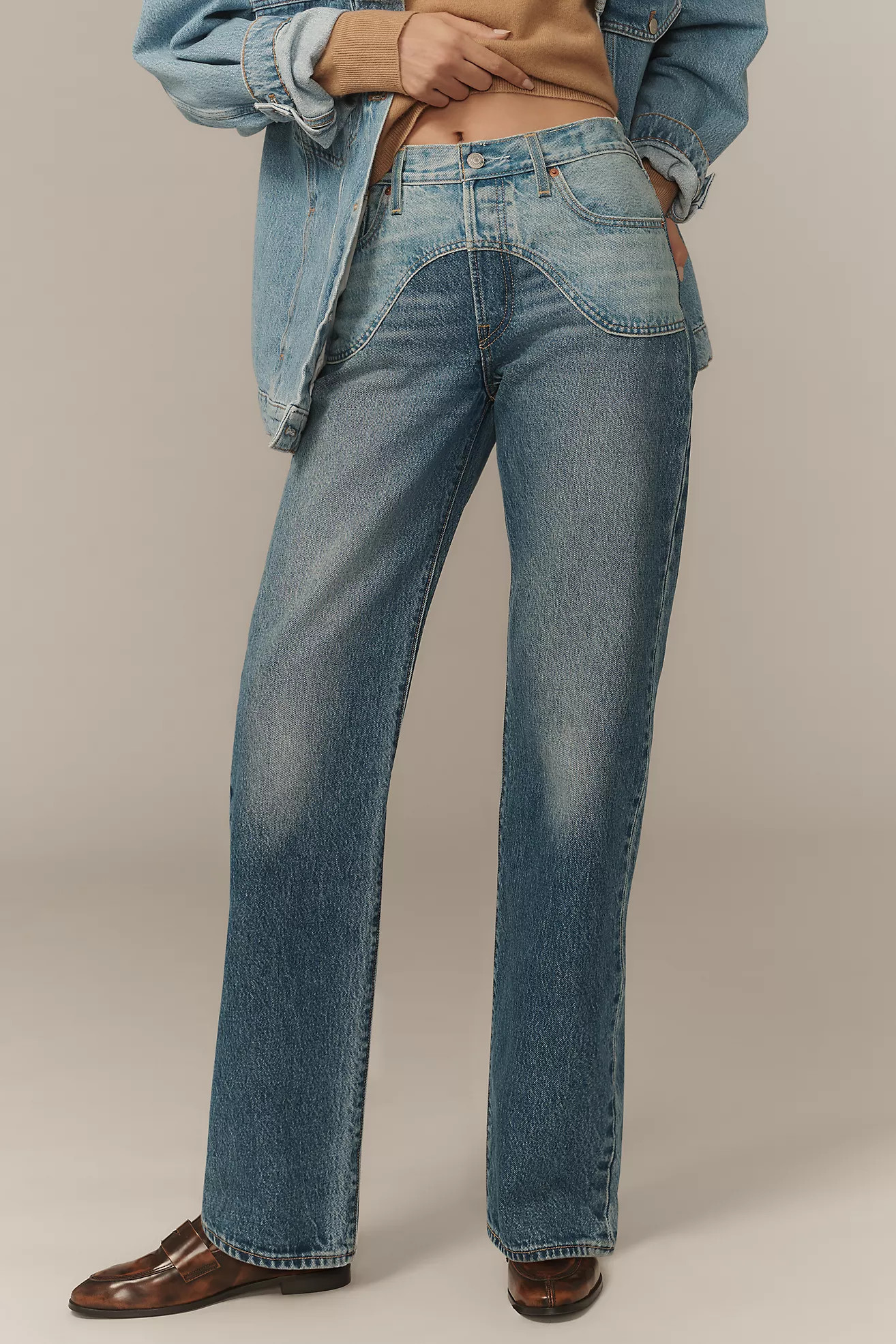 Levi's 501 90's Western Mid-Rise Straight-Leg Jeans | Anthropologie (US)