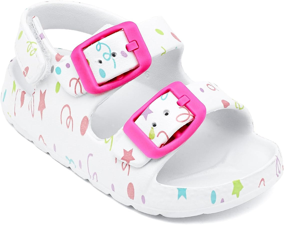 ChayChax Toddler Boys Girls Double Buckle Sandals Children's Adjustable Back Strap Water Sandal | Amazon (US)