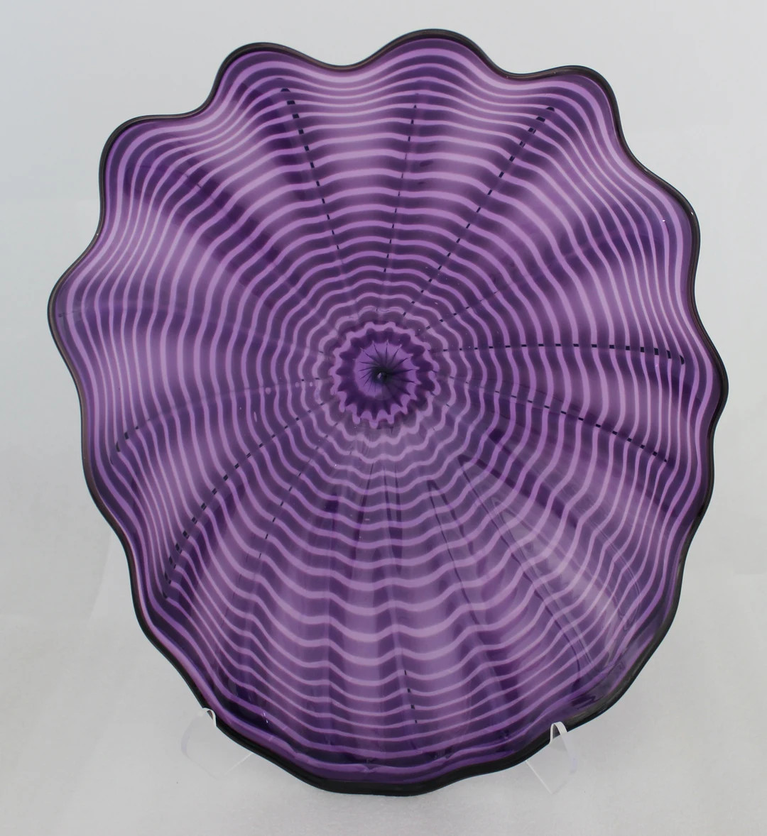 Beautiful Hand Blown Glass Art Wall Platter Plate Bowl 2540 purple ONEIL | Etsy (US)