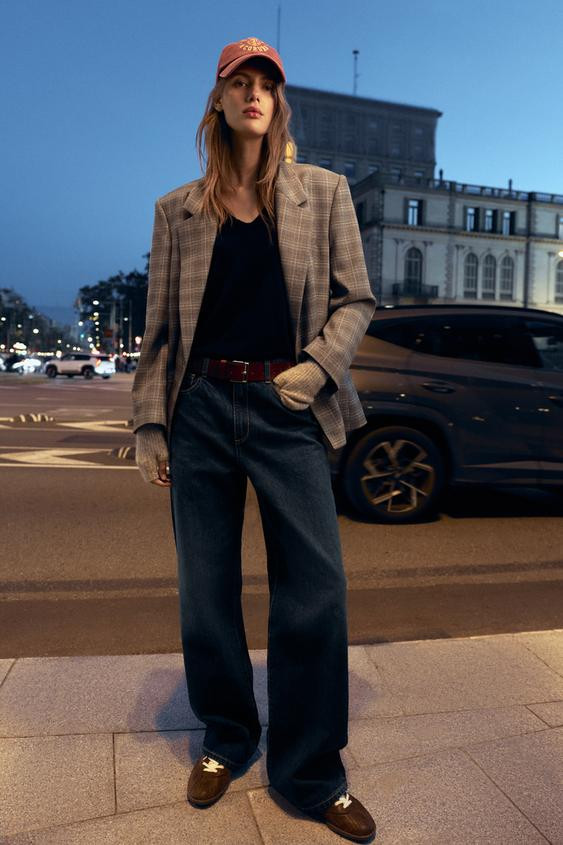 OVERSIZED CHECK BLAZER | Zara UK