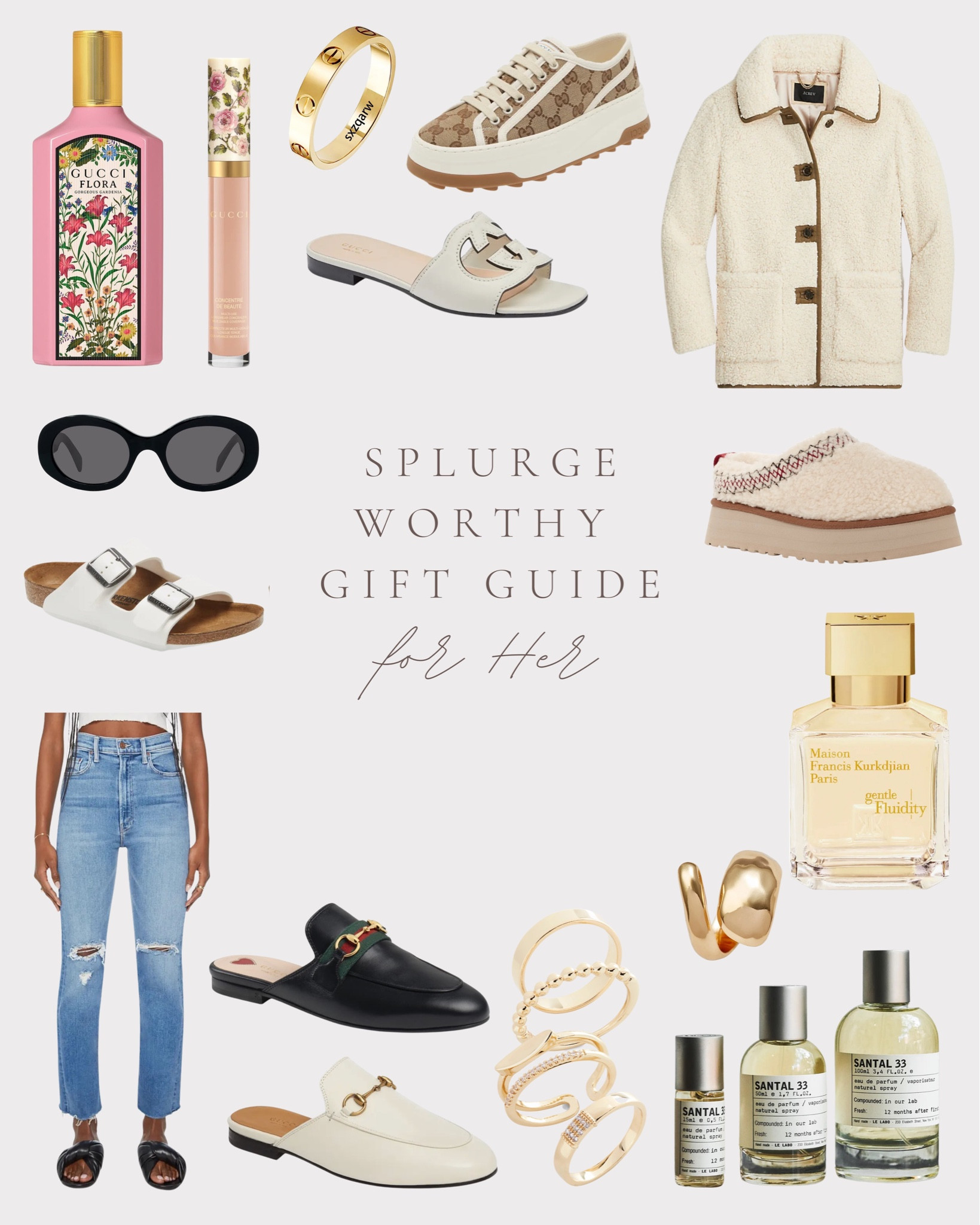 Holiday gift guide, splurge worthy gifts, gifts for her, designer gifts, must have gifts, Guccis, skims, designer shoes, slides, designer jewelry 

#LTKHoliday #LTKSeasonal #LTKGiftGuide