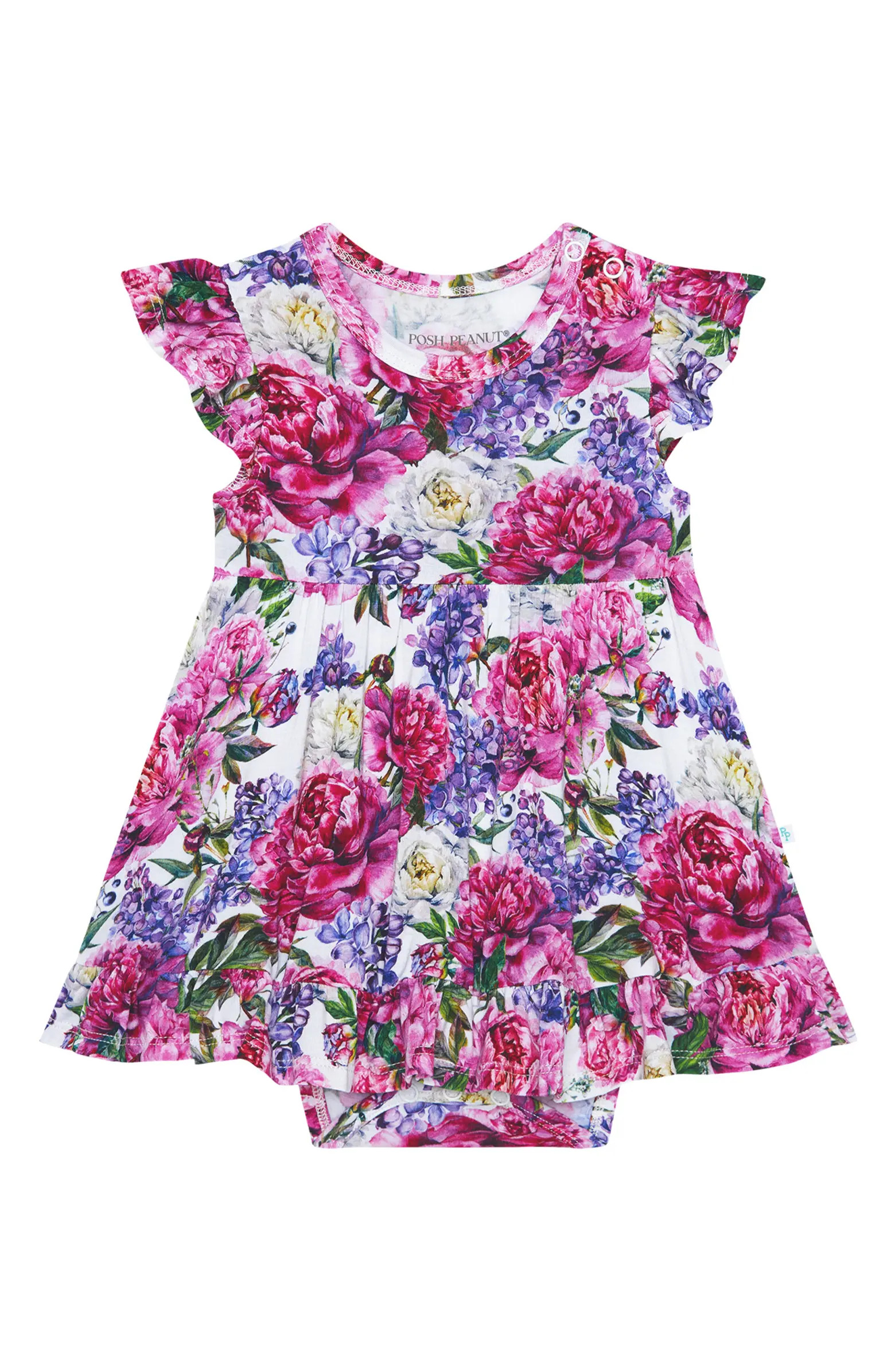 Bella Ruffle Cap Sleeve Skirted Romper | Nordstrom