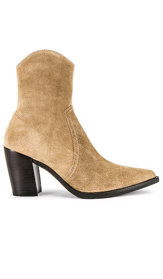 Jolena Boot in Camel Suede Brown Stack | Revolve Clothing (Global)