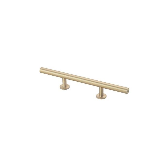 Lew's Hardware Round Bar 3-in Center to Center Brass (Brushed) Cylindrical Bar Drawer Pulls | Lowe's