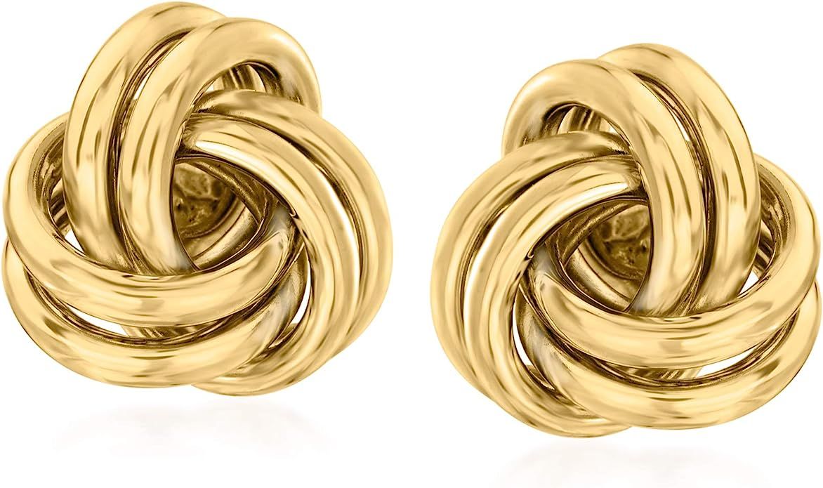 Ross-Simons 14kt Yellow Gold Love Knot Stud Earrings | Amazon (US)