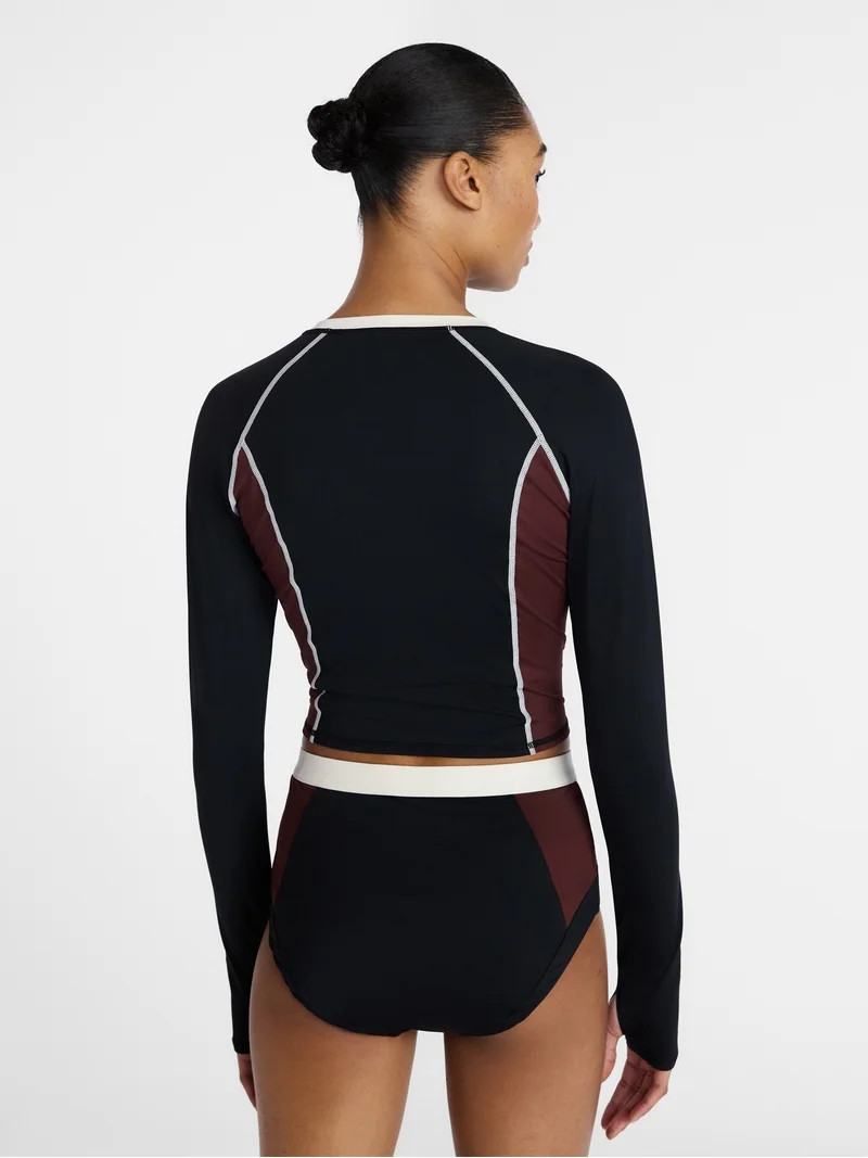 Ozark Trail Women's and Women's Plus Size Rash Guard Swim Top with Long Sleeves, Size XS-3X | Walmart (US)