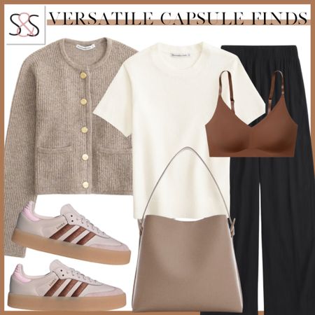 A cardigan with wide leg pants is a timeless outfit for every occasion. This is one of my favorite looks, and these adidas sneakers easily give classy vibes  

#LTKstyletip #LTKSeasonal #LTKover40