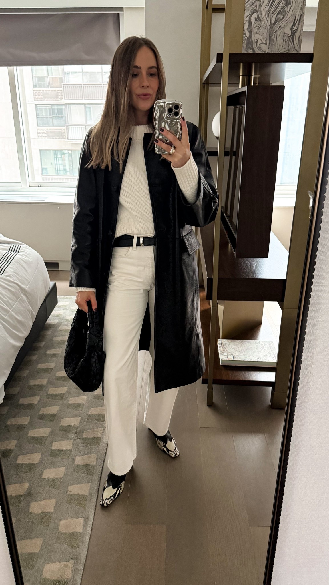 Fashion Jackson, fall outfit, winter outfit, white jeans, black leather trench 

#LTKSeasonal #LTKOver40 #LTKFindsUnder100