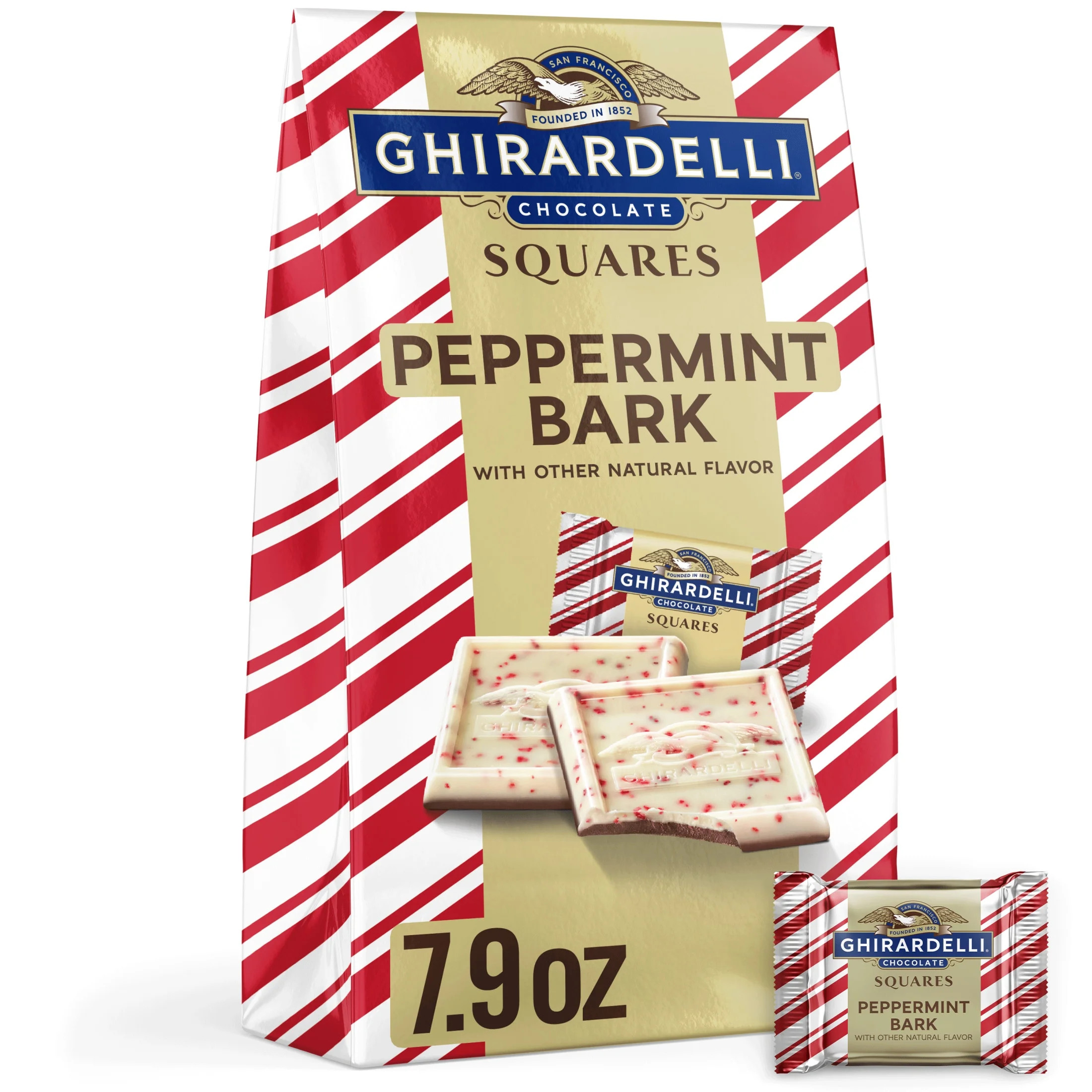 GHIRARDELLI Peppermint Bark Chocolate Squares, 7.9 oz Bag | Walmart (US)