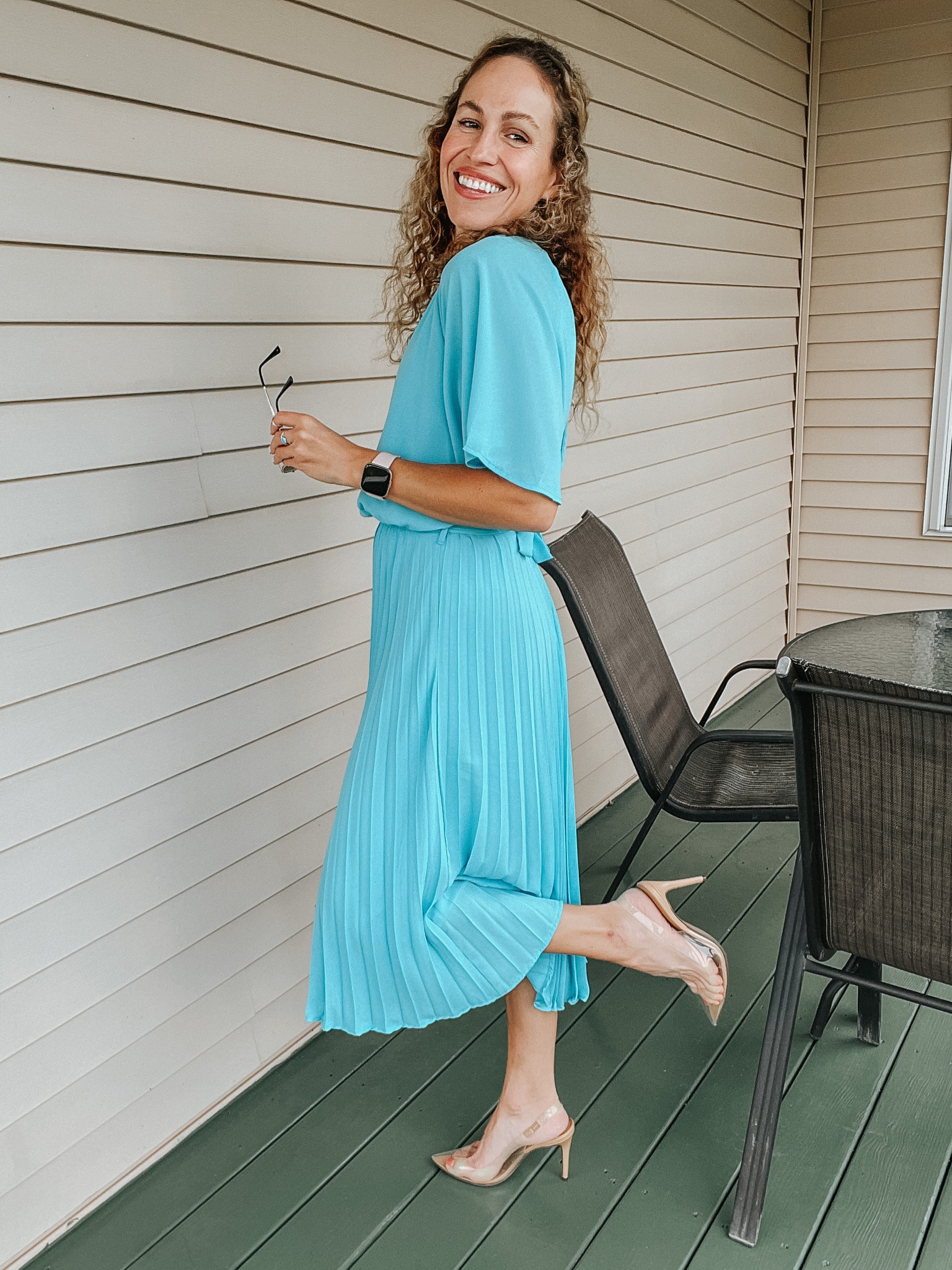 Blue pleated dress

#LTKSeasonal #LTKstyletip