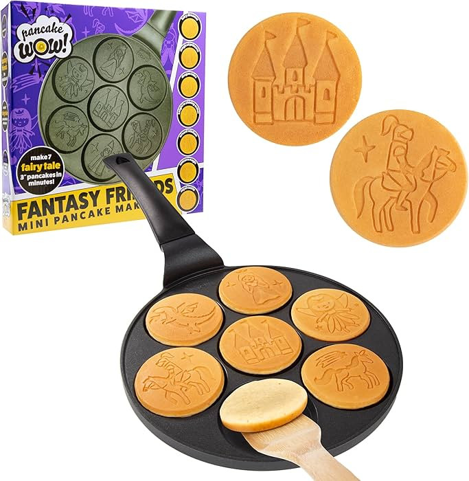 CucinaPro Fantasy Friends Mini Pancake Pan - Nonstick Griddle for Breakfast Magic, Featuring a Pr... | Amazon (US)