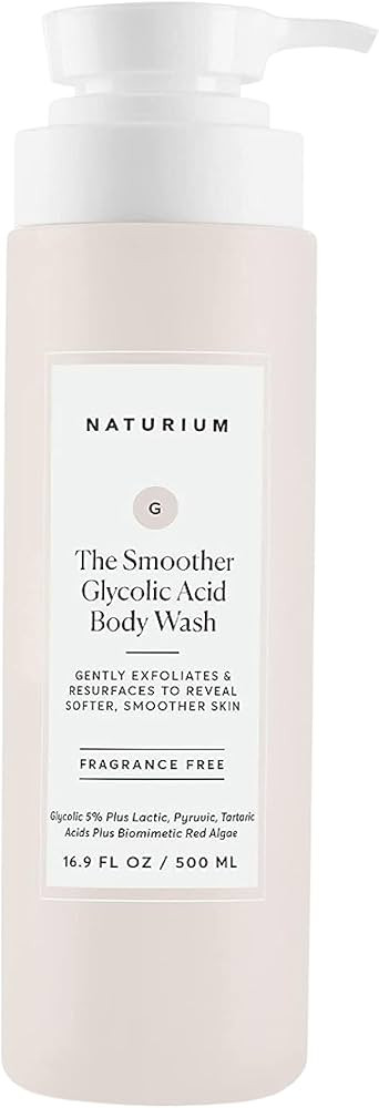 Naturium The Smoother Glycolic Acid Exfoliating Body Wash, Soft & Smoothing Cleanser, 16.9 oz | Amazon (US)