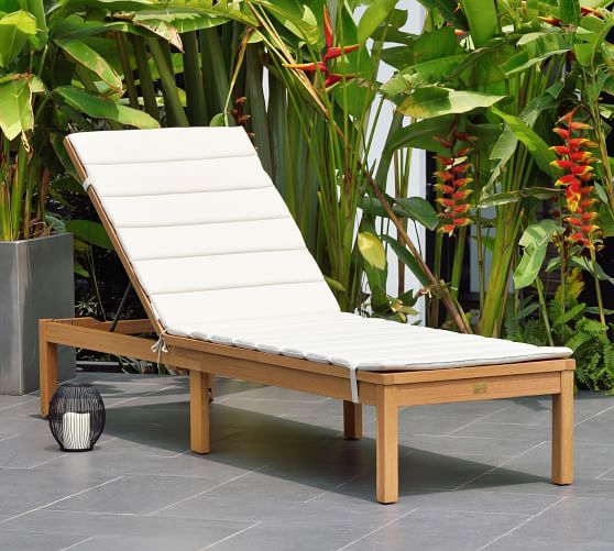 Dalton Outdoor Lounger with Cushion | Pottery Barn (US)