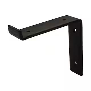 Crates & Pallet 6 in. Black Steel Shelf Bracket for Wood Shelving 69101 | The Home Depot