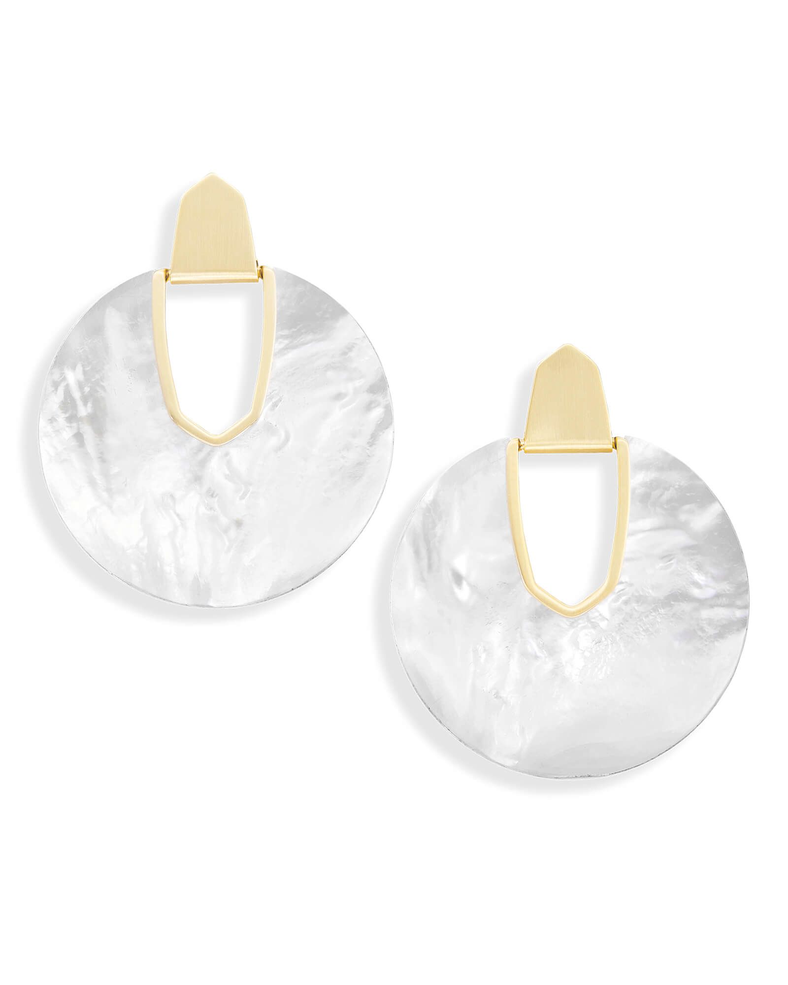 Diane Gold Earrings in Ivory Pearl | Kendra Scott