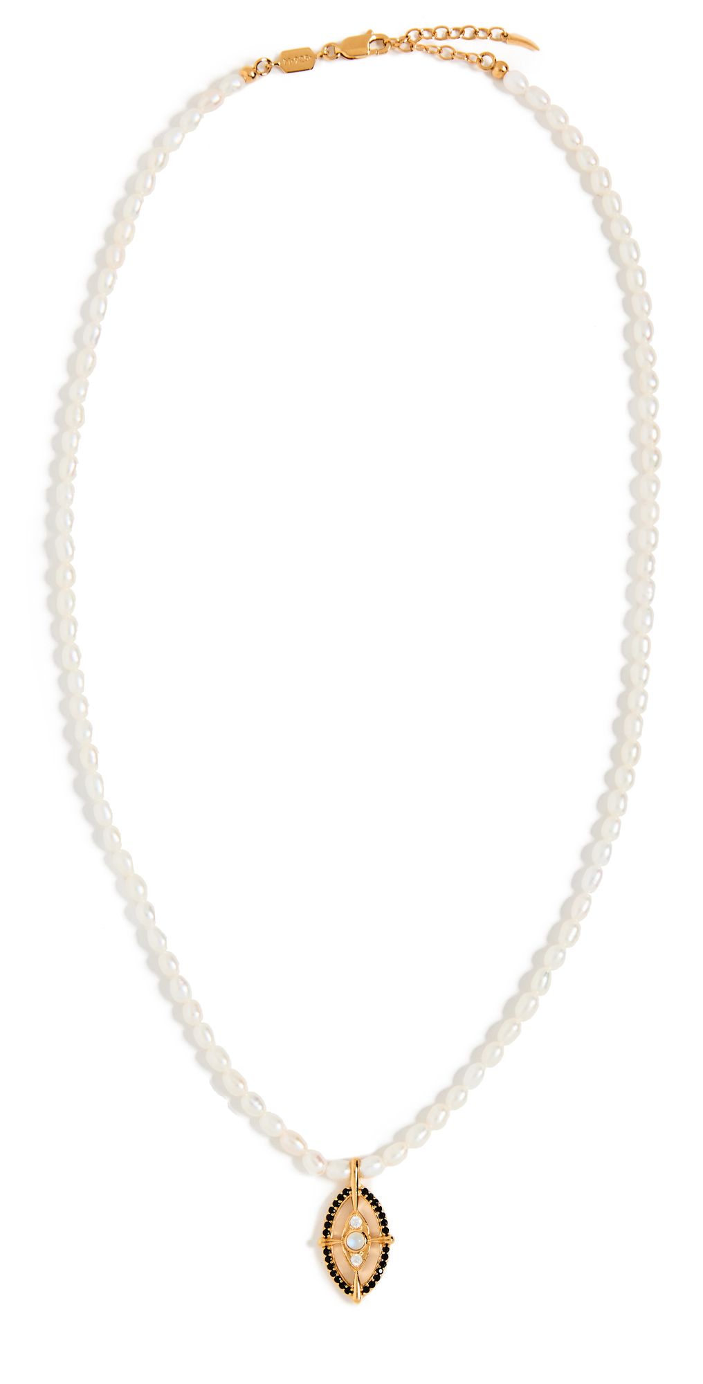 Missoma 18k Evil Eye Seed Pearl Necklace | Shopbop