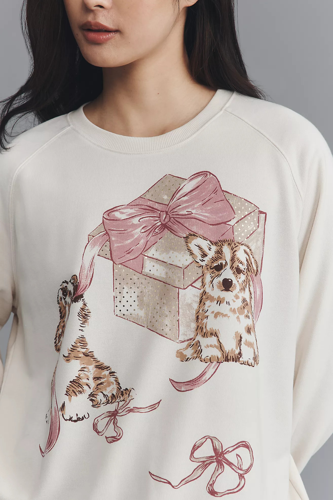 Maeve Animal Friends Crew-Neck Sweatshirt | Anthropologie (US)
