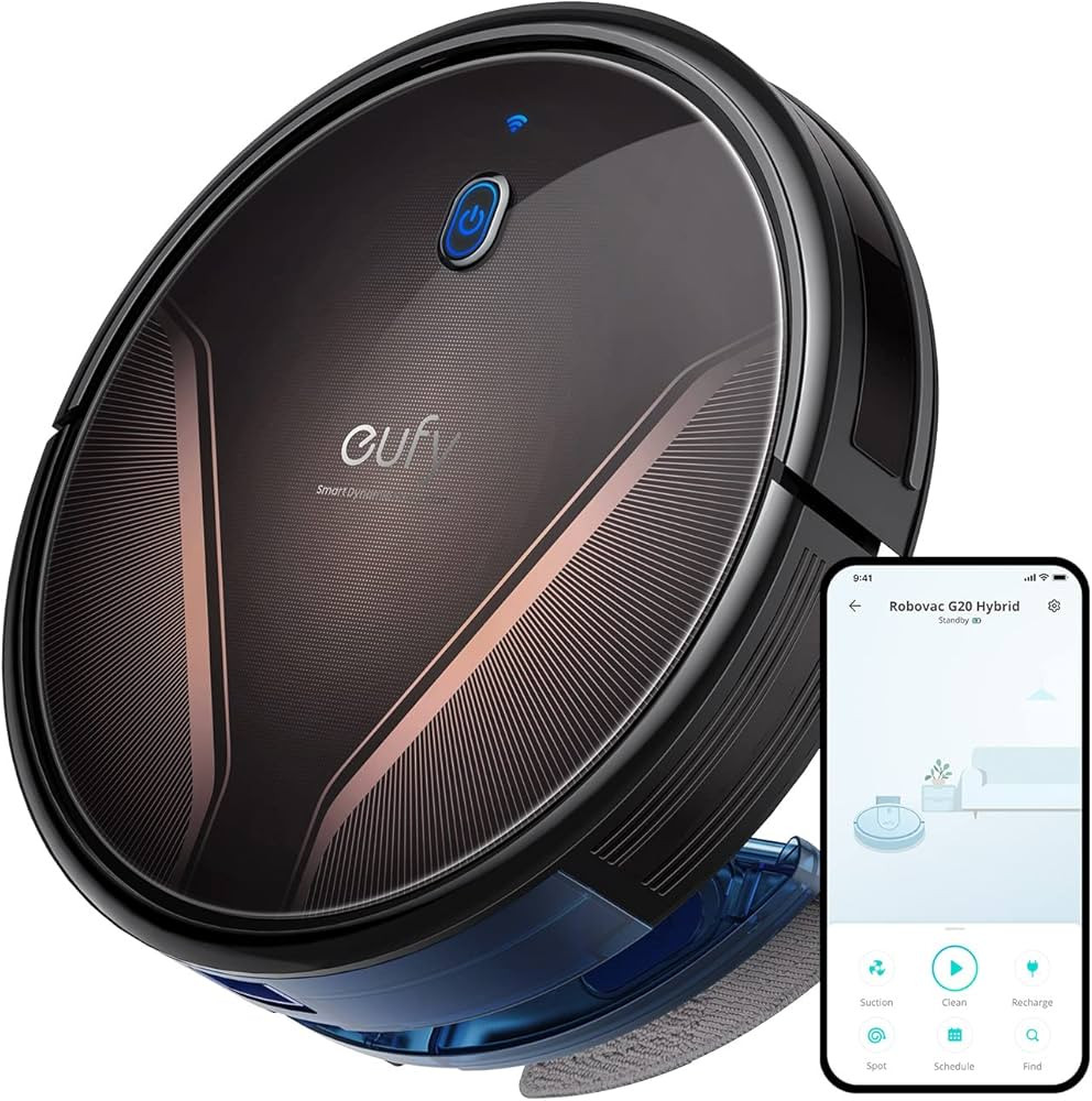 eufy by Anker, RoboVac G20 Hybrid, Robot Vacuum, Dynamic Navigation, 2500 Pa Strong Suction, 2-in... | Amazon (US)