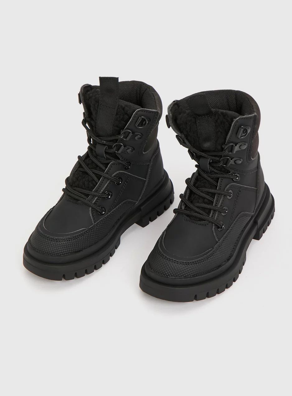 Black Hiker Boots (10 Infant-4) | Tu Clothing