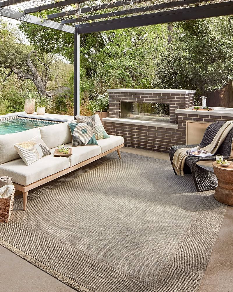 Loloi II Dawn Collection Indoor/Outdoor DAW-06 Russet 3'-9" x 5'-9" Accent Rug | Amazon (US)