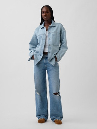 Oversized Denim Shirt Jacket | Gap (US)